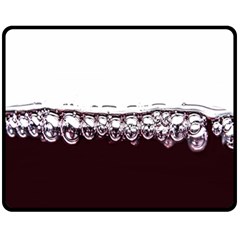 Bubbles In Red Wine Fleece Blanket (medium)  by Nexatart