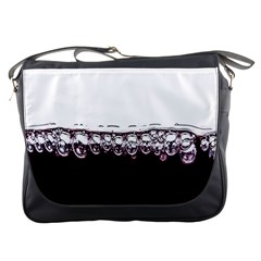 Bubbles In Red Wine Messenger Bags by Nexatart