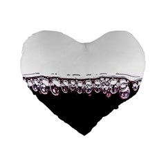 Bubbles In Red Wine Standard 16  Premium Heart Shape Cushions by Nexatart