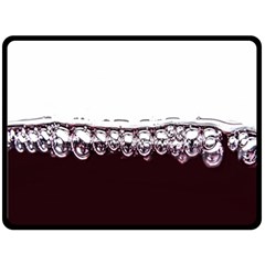 Bubbles In Red Wine Double Sided Fleece Blanket (large)  by Nexatart