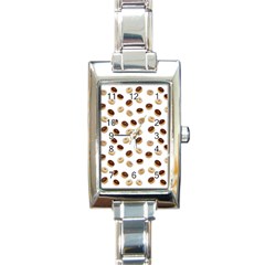 Donuts Pattern Rectangle Italian Charm Watch by Valentinaart