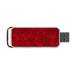 Christmas Background Red Star Portable Usb Flash (two Sides) by Nexatart