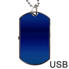 Blue Dot Dog Tag Usb Flash (two Sides) by PhotoNOLA