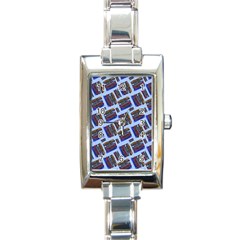 Abstract Pattern Seamless Artwork Rectangle Italian Charm Watch by Nexatart