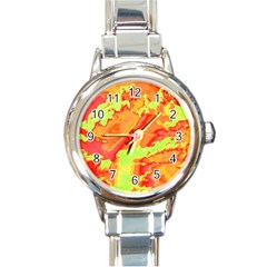 Sky Pattern Round Italian Charm Watch by Valentinaart