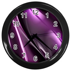 Fractal Mathematics Abstract Wall Clocks (black) by Nexatart