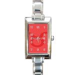 Zodizc Taurus Red Rectangle Italian Charm Watch Front