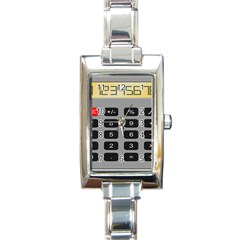 Calculator Rectangle Italian Charm Watch by Mariart