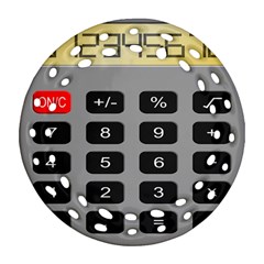 Calculator Round Filigree Ornament (two Sides) by Mariart