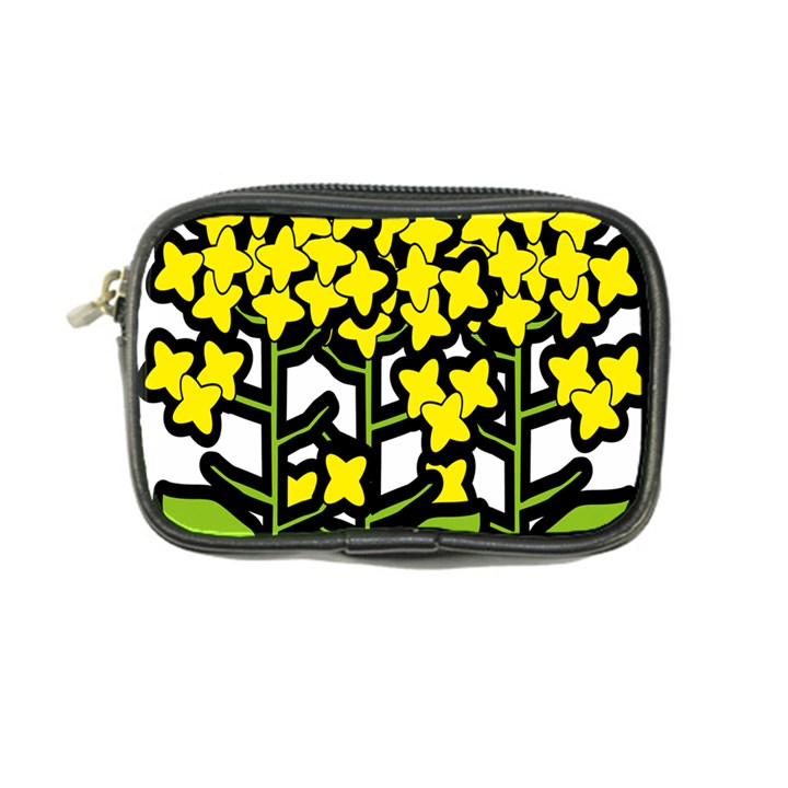 Flower Floral Sakura Yellow Green Leaf Coin Purse