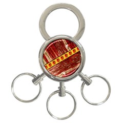 Wood And Jewels 3-ring Key Chains by linceazul