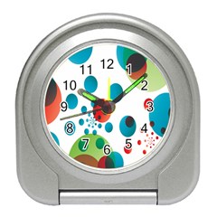 Polka Dot Circle Red Blue Green Travel Alarm Clocks by Mariart