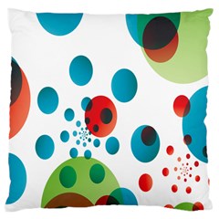 Polka Dot Circle Red Blue Green Large Cushion Case (one Side) by Mariart