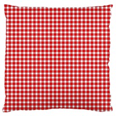 Plaid Red White Line Large Cushion Case (one Side) by Mariart