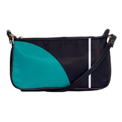 Turquoise Line Shoulder Clutch Bags by mugebasakart