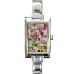 Color Square Tiles Random Effect Rectangle Italian Charm Watch by Nexatart