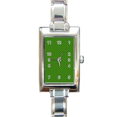 Paper Pattern Green Scrapbooking Rectangle Italian Charm Watch by Nexatart