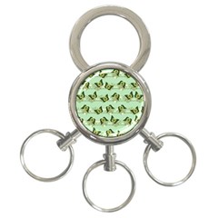 Green Butterflies 3-ring Key Chains by linceazul