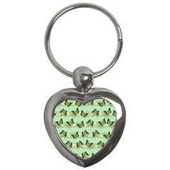 Green Butterflies Key Chains (heart)  by linceazul