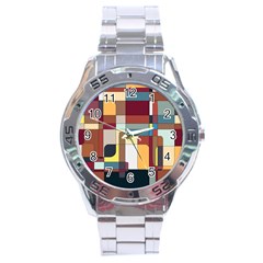 Patchwork Stainless Steel Analogue Watch by digitaldivadesigns