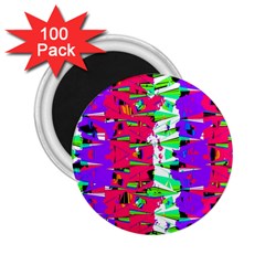 Colorful Glitch Pattern Design 2 25  Magnets (100 Pack)  by dflcprints