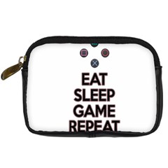 Eat Sleep Game Repeat Digital Camera Cases by Valentinaart