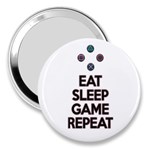 Eat sleep game repeat 3  Handbag Mirrors Front