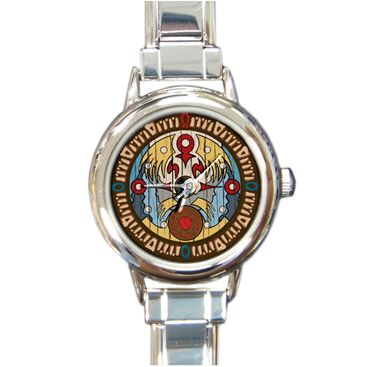 Sun Clock Round Italian Charm Watch