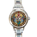 Moon Clock Round Italian Charm Watch Front