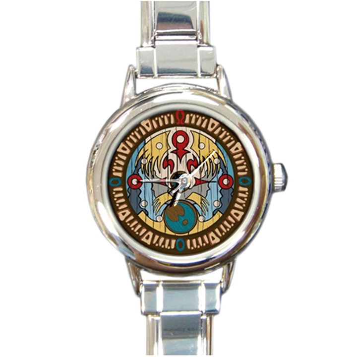 Moon Clock Round Italian Charm Watch