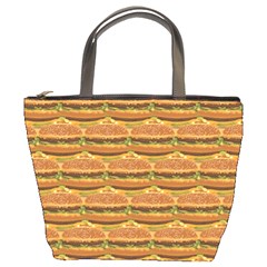 Delicious Burger Pattern Bucket Bags by berwies