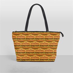 Delicious Burger Pattern Shoulder Handbags by berwies