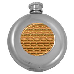 Delicious Burger Pattern Round Hip Flask (5 Oz) by berwies