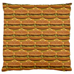 Delicious Burger Pattern Large Cushion Case (one Side) by berwies