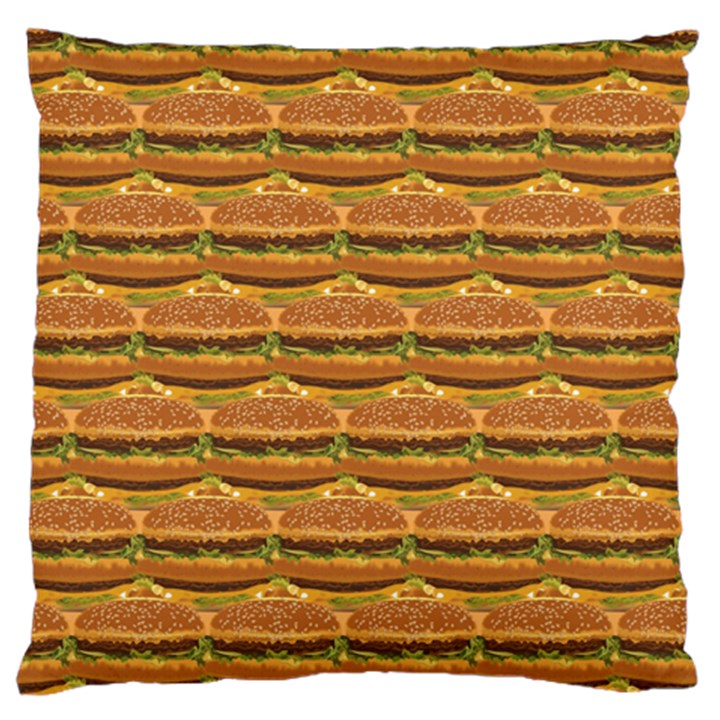 Delicious Burger Pattern Large Cushion Case (One Side)