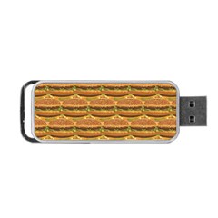 Delicious Burger Pattern Portable Usb Flash (one Side) by berwies