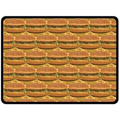 Delicious Burger Pattern Double Sided Fleece Blanket (large)  by berwies