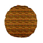 Delicious Burger Pattern Standard 15  Premium Flano Round Cushions Back