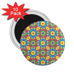 Geometric Multicolored Print 2 25  Magnets (10 Pack)  by dflcprints