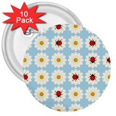 Ladybugs Pattern 3  Buttons (10 Pack)  by linceazul