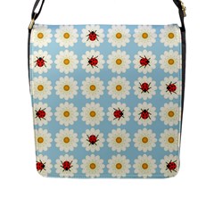 Ladybugs Pattern Flap Messenger Bag (l)  by linceazul