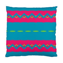 Blue Green Chains  Standard Cushion Case (two Sides) by LalyLauraFLM