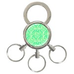 Kiwi Green Geometric 3-Ring Key Chains Front