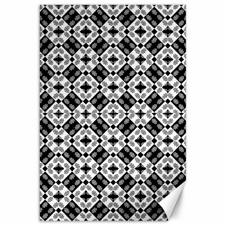 Geometric Modern Baroque Pattern Canvas 20  x 30  