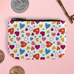 Colorful Bright Hearts Pattern Mini Coin Purses Front