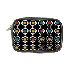 White Daisies Pattern Coin Purse by linceazul