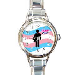 Transgender  Round Italian Charm Watch by Valentinaart