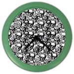 Skulls pattern  Color Wall Clocks Front