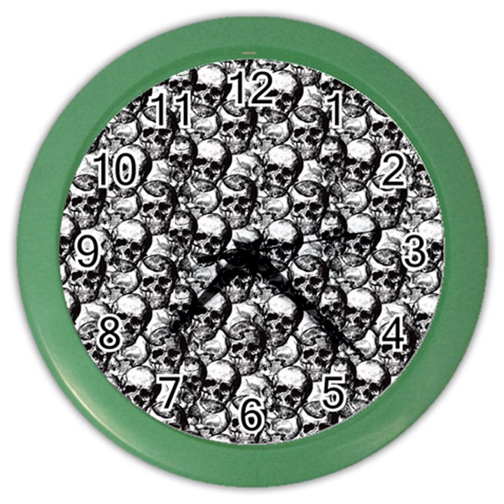 Skulls pattern  Color Wall Clocks