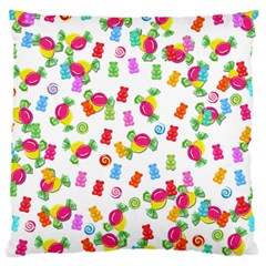 Candy Pattern Large Cushion Case (one Side) by Valentinaart